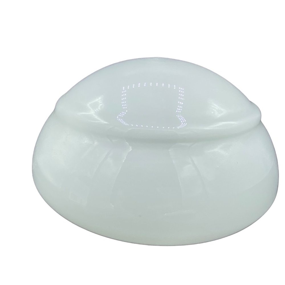 Vintage Art Deco White Glass Ceiling Globe, Light Shade Domed 11" Diameter